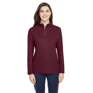 CORE365 Ladies' Fusion ChromaSoft™ Pique Quarter-Zip